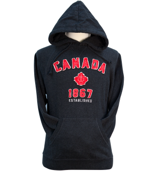 Pullover Hoody - Canada - Charcoal - Carbon Fiber Washed