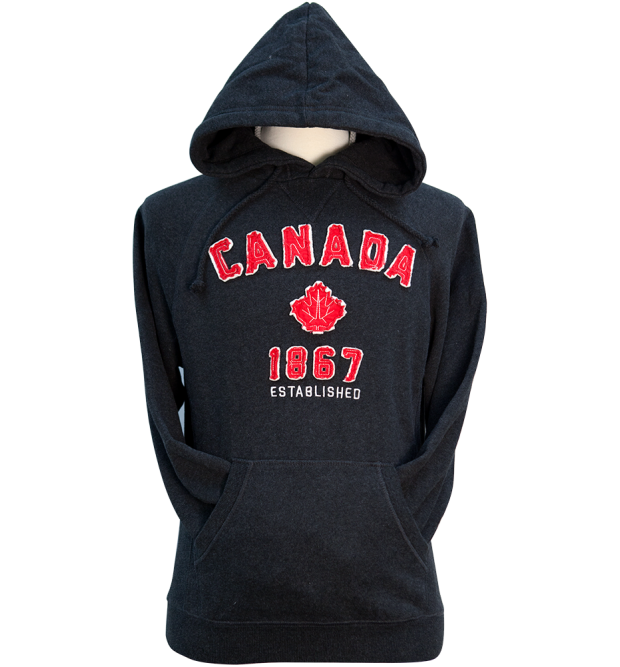 Pullover Hoody - Canada - Charcoal - Carbon Fiber Washed