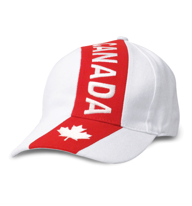 Baseball Cap - White Maple Leaf