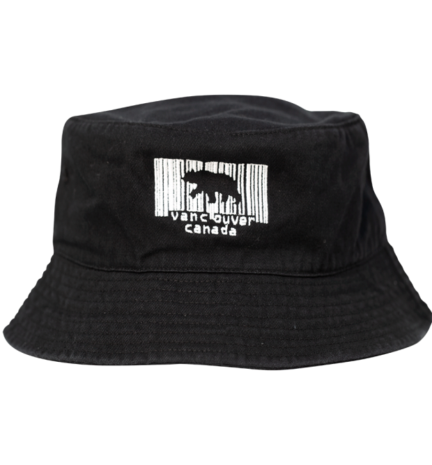 OSO Bear Barcode Black Bucket Hat