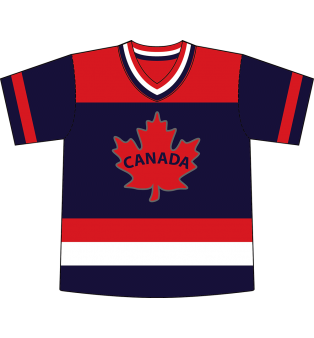 Adult Hockey Jersey Maple Leaf Navy
