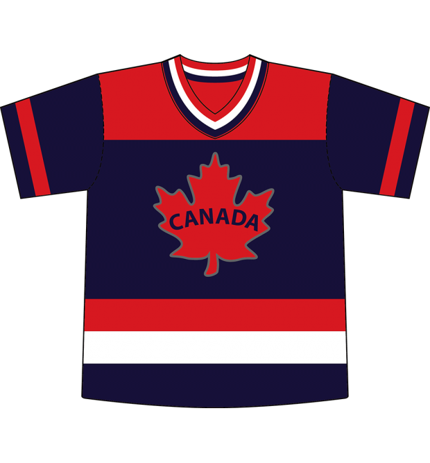 Adult Hockey Jersey Maple Leaf Navy
