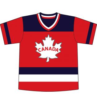 Adult Hockey Jersey Maple Leaf Red