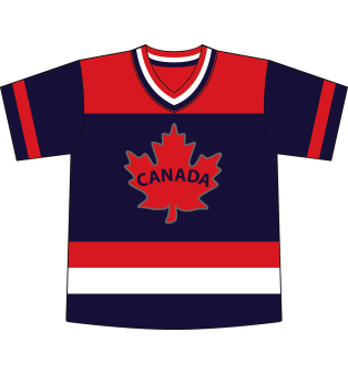 Kids Hockey Jersey Maple Leaf Navy