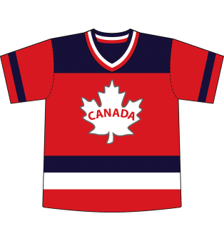 Kids Hockey Jersey Maple Leaf Red