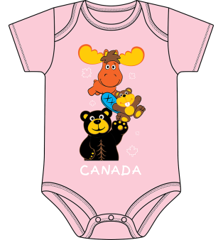 Cartoon Animal Onesie Light Pink