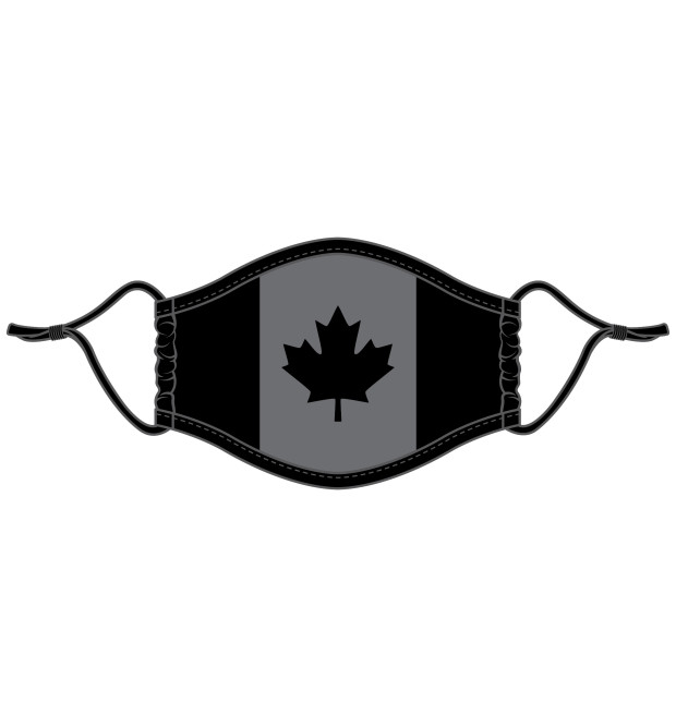 Cotton Mask - Canada Flag Black Edition