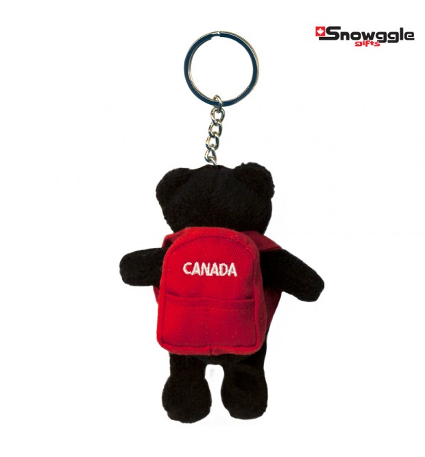 Black Bear with Canada Red Backpack