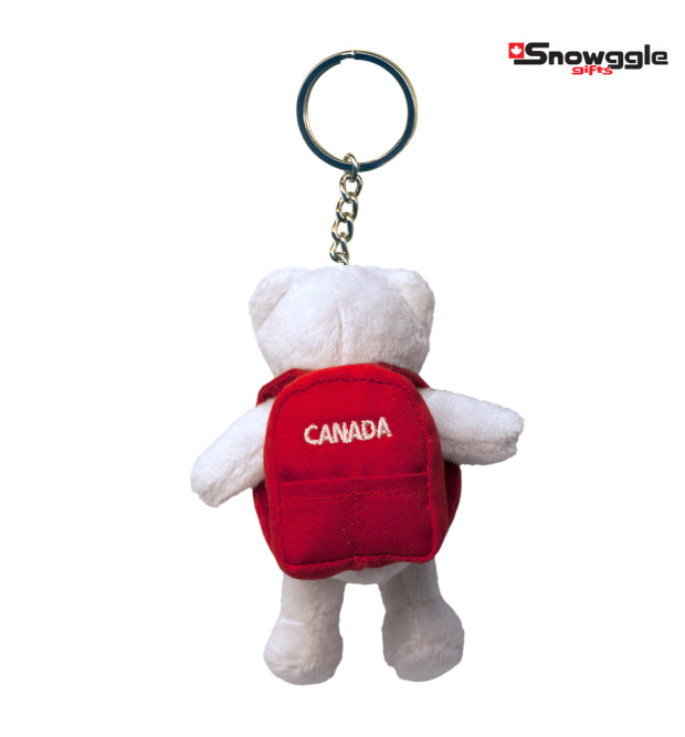 Polar Bear with Canada Red Backpack