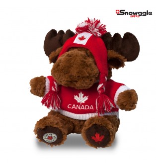 Moose with Red Skicap Red Sweater