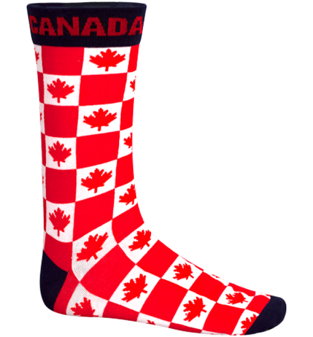 Sock - Maple leaf Grid