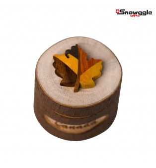Driftwood Figurine Box - Maple Leaf
