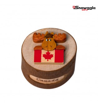 Driftwood Figurine Box - Moose Flag
