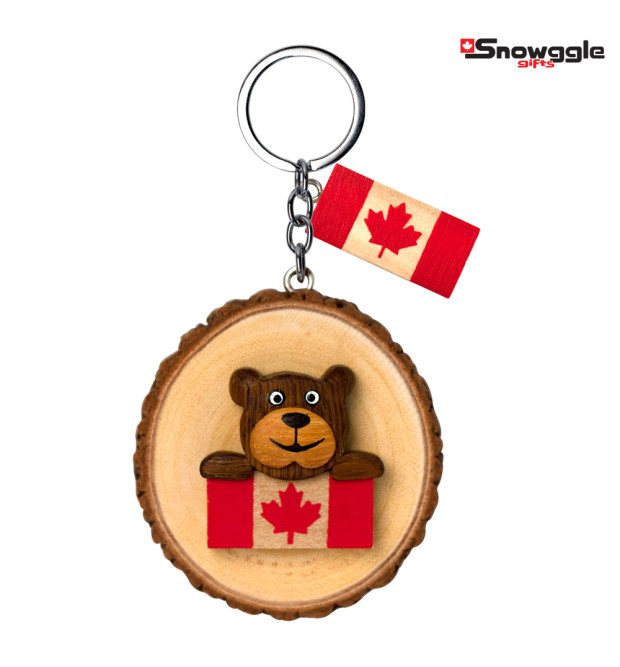 Driftwood - Keychain - Bear - Flag