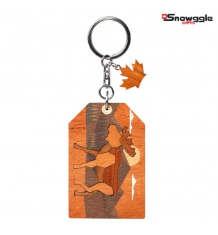 Marquetry Moose on Tag