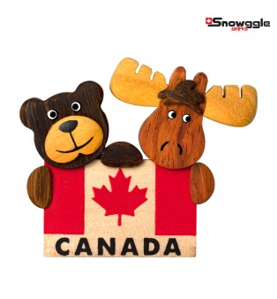 Bear Moose Canada Flag
